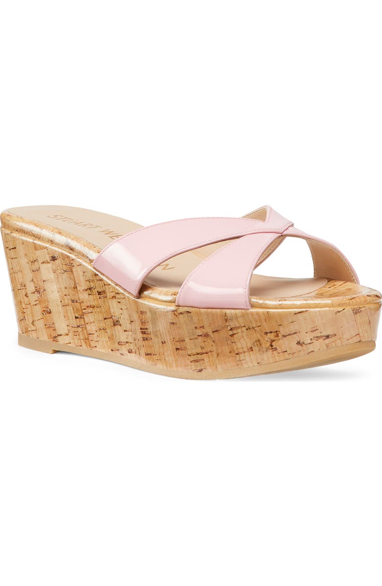 Stuart Weitzman Carmen Wedge Sandal, Main, color, Blossom