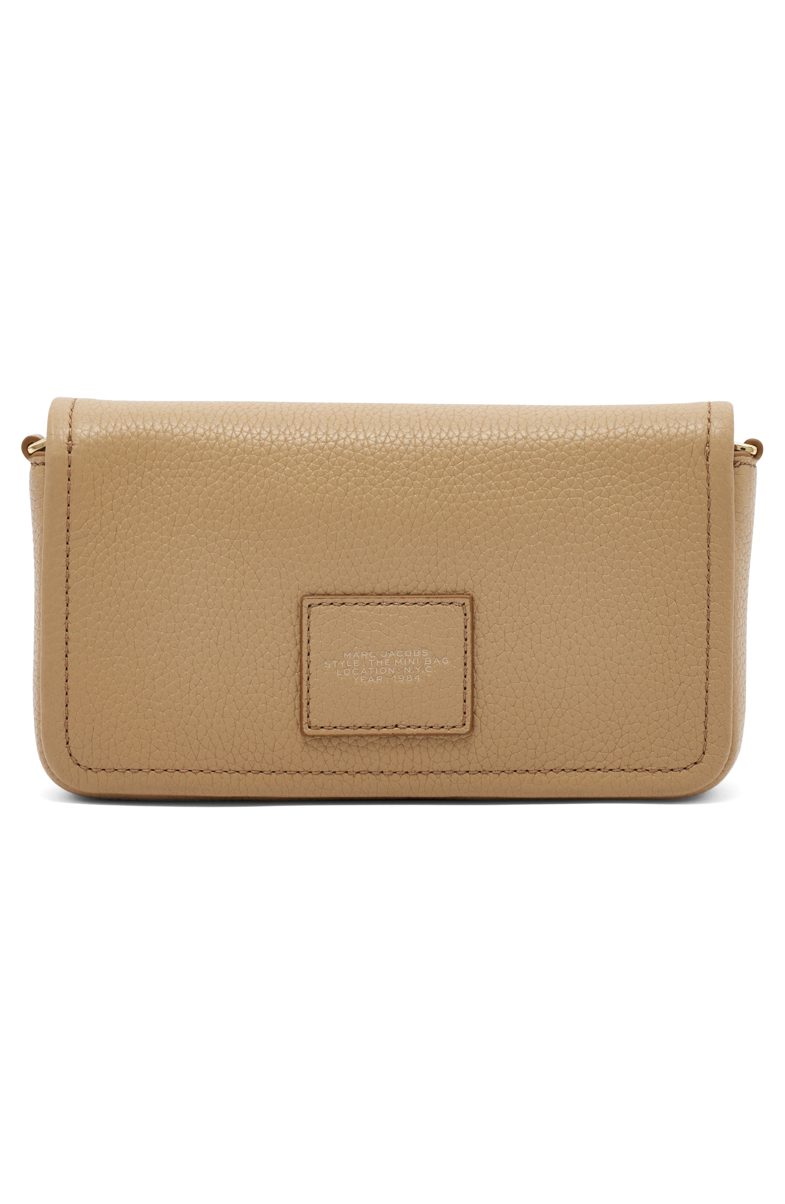 The Mini Leather Crossbody Bag, Alternate, color, CAMEL