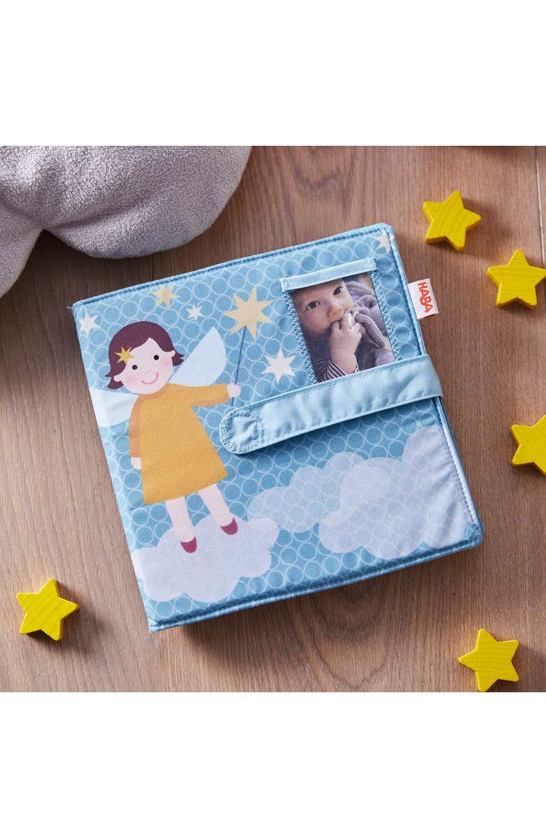 HABA Baby Photo Album - Guardian Angel Soft Cloth Baby Photo Albums - Holds 8 4x6 Photos - New Baby Gift, Sensory Toy for Infants and Toddlers, Alternate, color, Multi