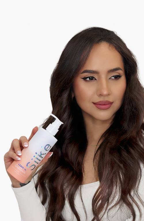 Sleeke Hair Silk'e Leave-in Conditioner In White With Pink Gradient