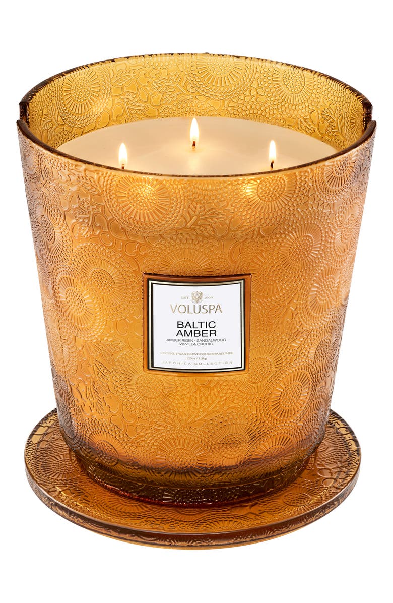 Voluspa Baltic Amber Five-Wick Hearth Candle, Alternate, color, Bronze