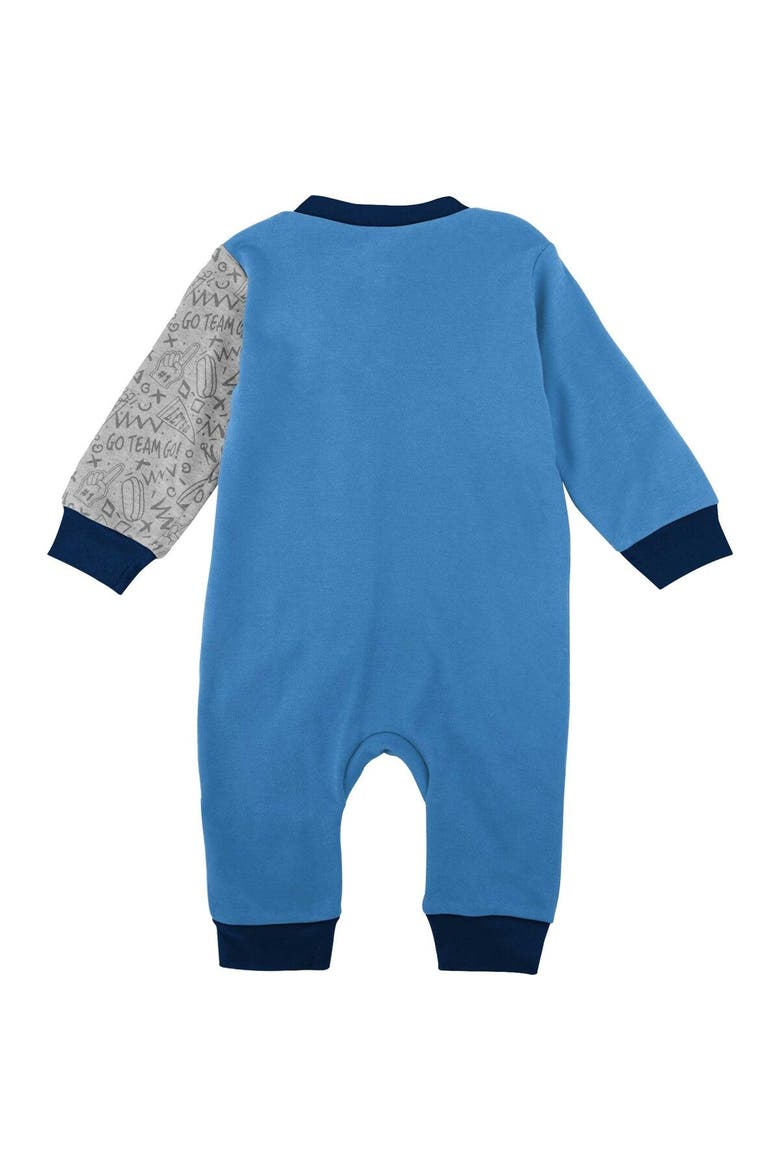 Infant Light Blue North Carolina Tar Heels Playbook Two-Tone Sleeper, Alternate, color, Light Blue