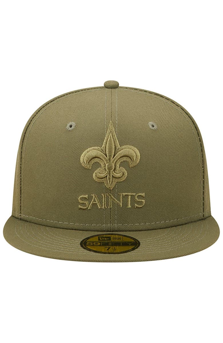New Era Men's New Era Olive New Orleans Saints Color Pack 59FIFTY Fitted Hat, Alternate, color, 
