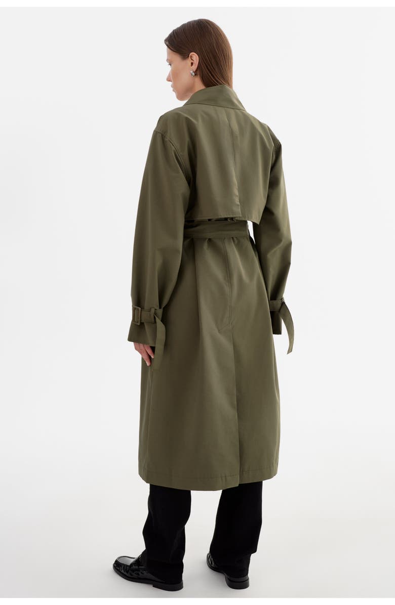 LAMARQUE Colette | Oversized Trench Coat, Alternate, color, Dark Olive