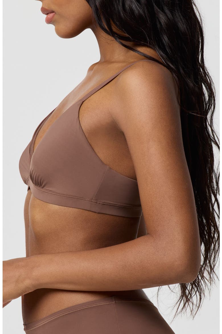 Soft Flex Triangle Bralette, Alternate, color, CHESTNUT
