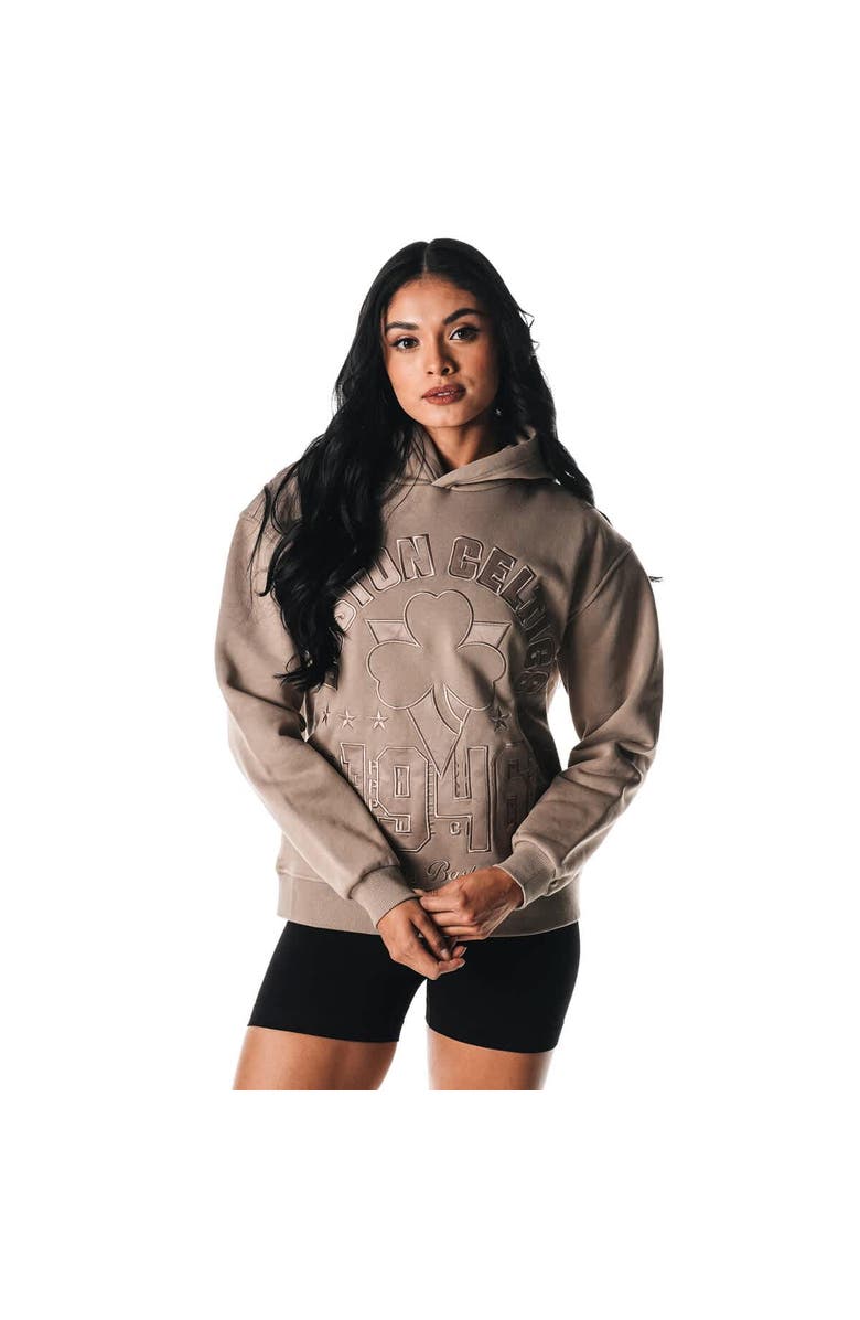 THE WILD COLLECTIVE Women's The Wild Collective Gray Boston Celtics Satin Pullover Hoodie, Alternate, color, Gray