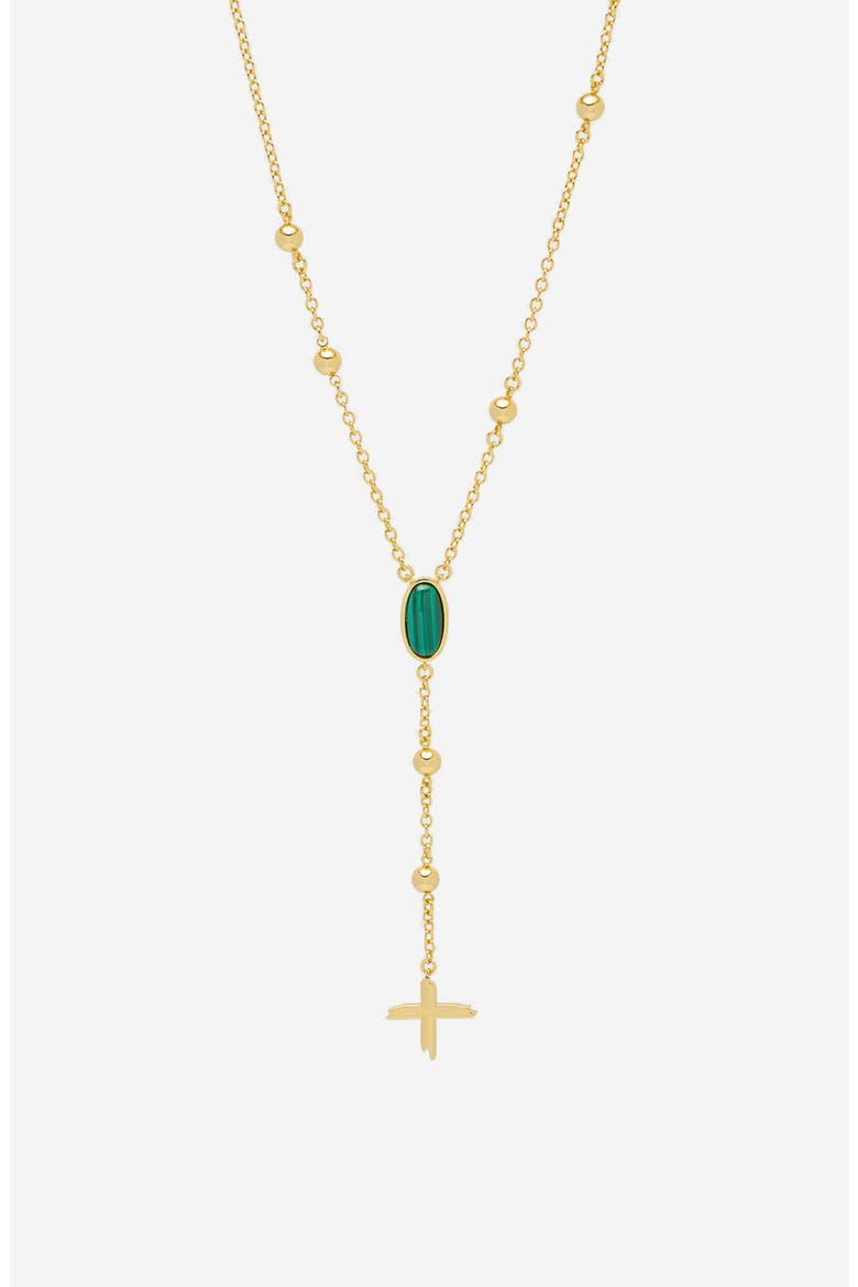 Rosary Necklace In Gold, Main, color, Gold