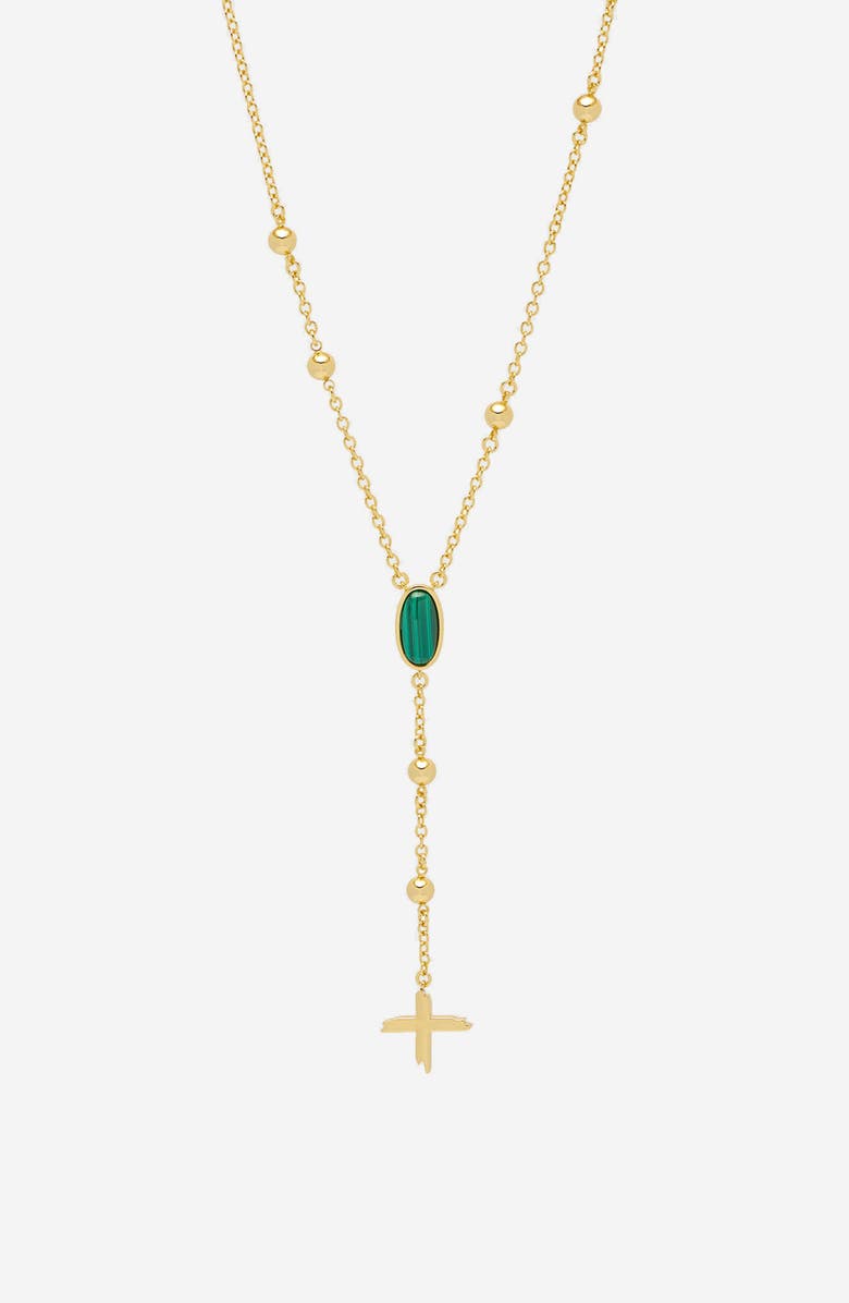 YOJ Rosary Necklace In Gold, Main, color, Gold