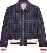 Thom Browne Windowpane Tweed Bomber Jacket