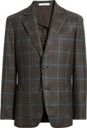 Nordstrom Brown Midas Plaid Wool Sport Coat