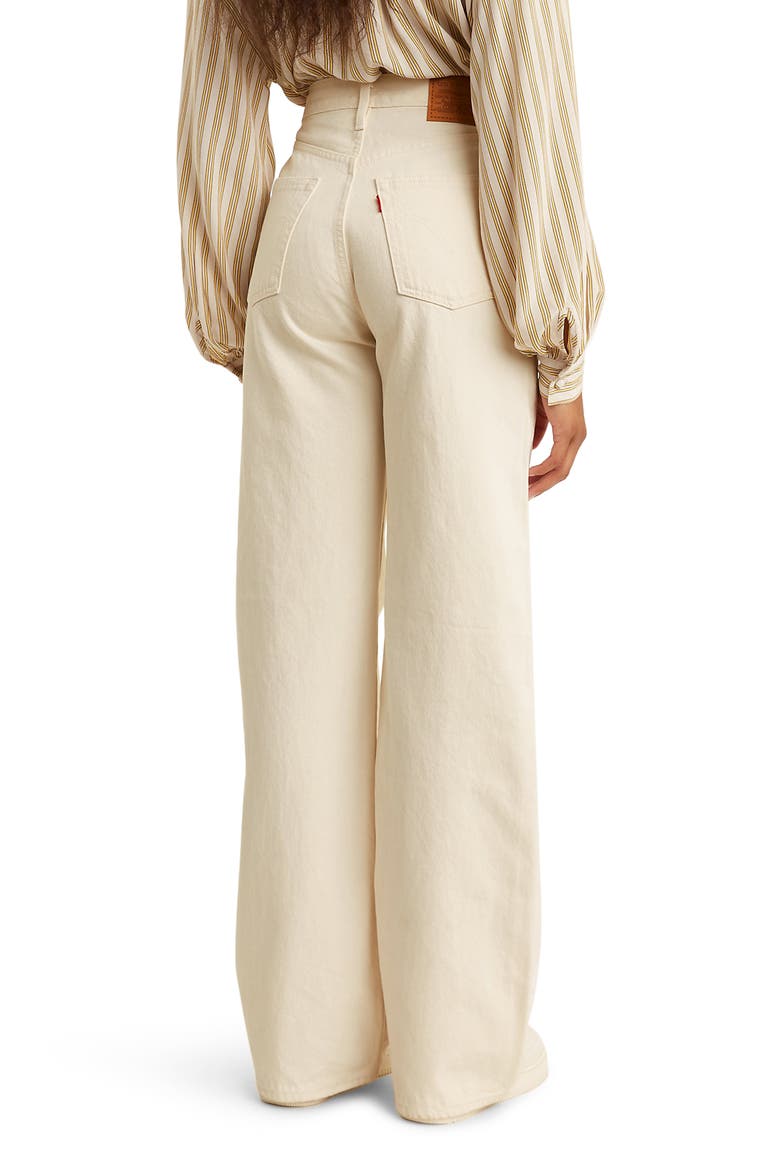 Levi's® Ribcage High Waist Wide Leg Jeans, Alternate, color, ICY ECRU