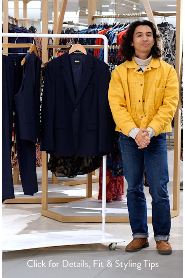 Houston Slim Fit 3-Piece Navy Check Suit video