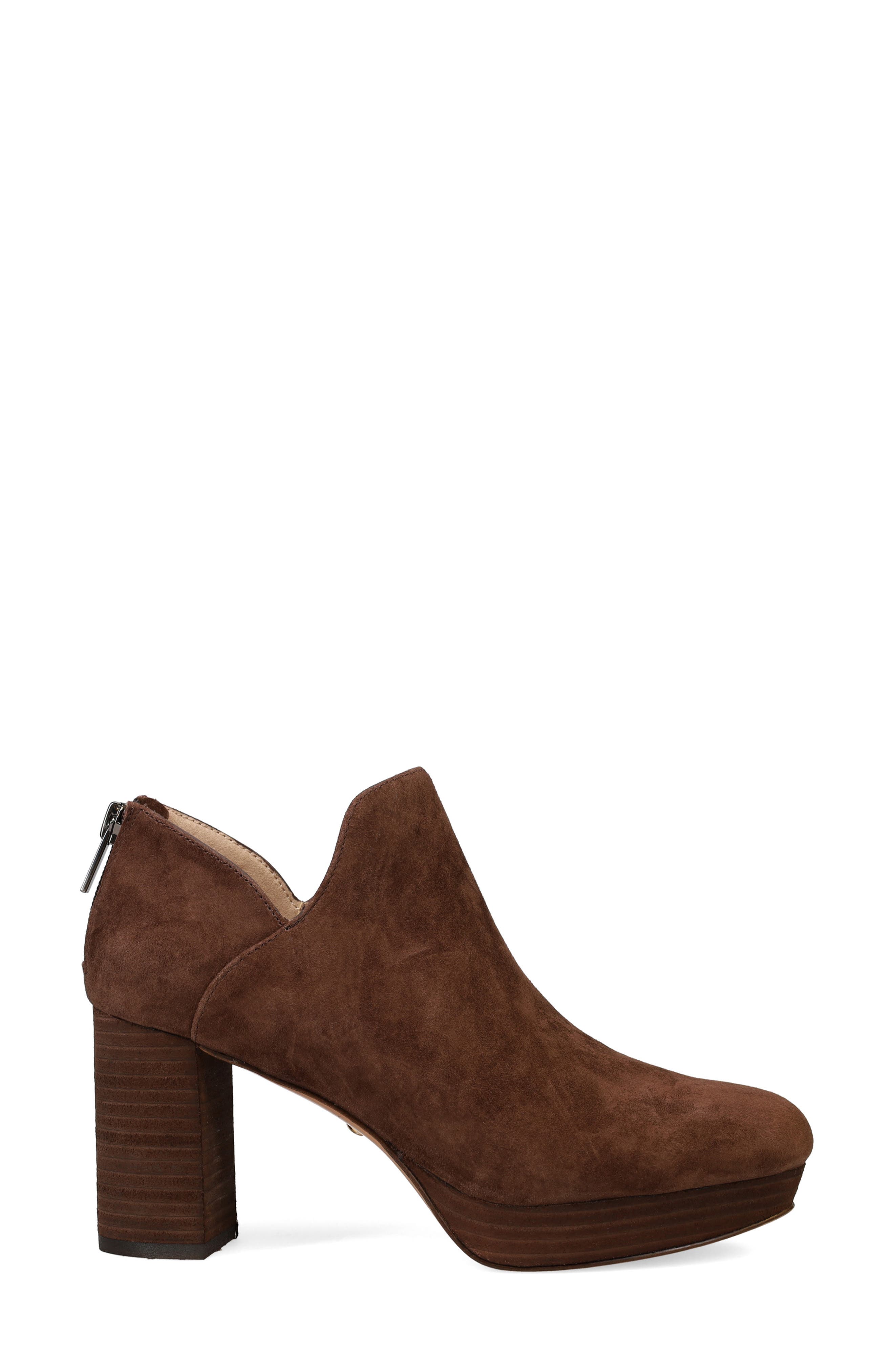Pelle Moda Lesia Platform Bootie, Alternate, color, Dark Oak