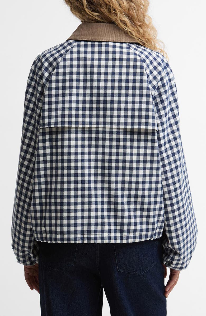 Barbour Ovingham Check Print Jacket, Alternate, color, Gingham Navy/ Neutral