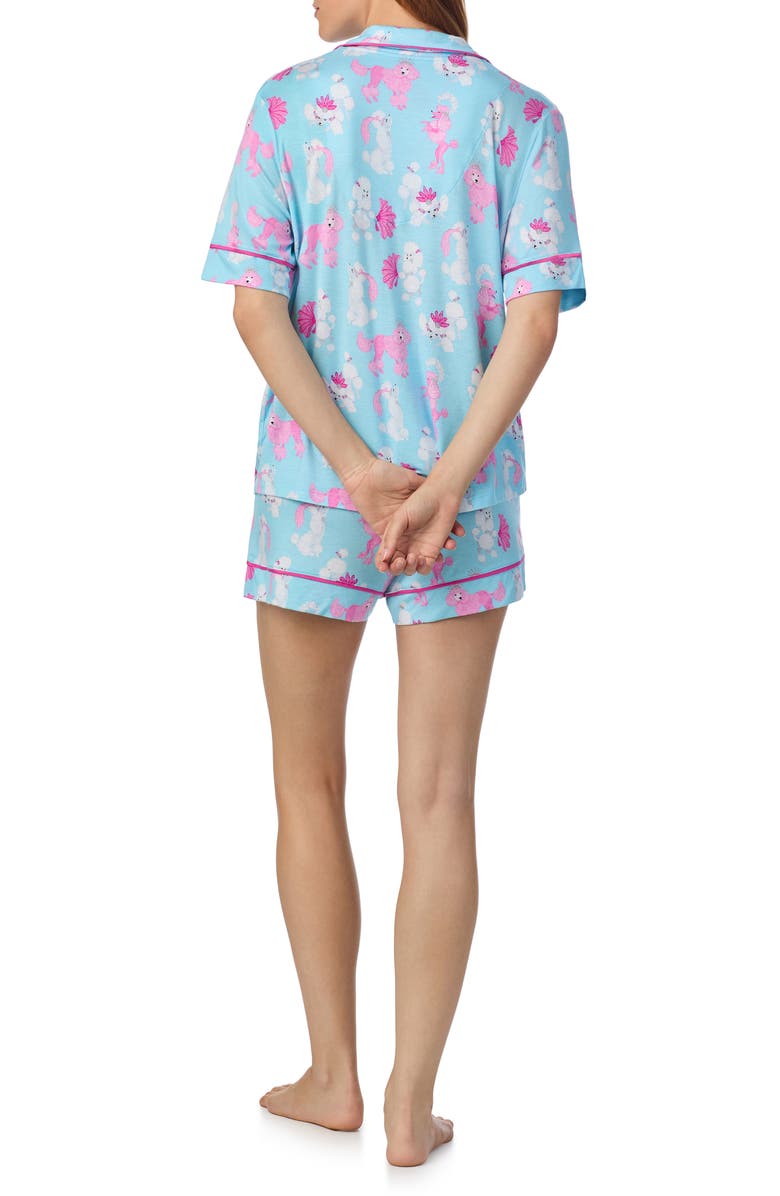 Room Service Pjs Print Short Pajamas, Alternate, color, Blue/ Pink Print