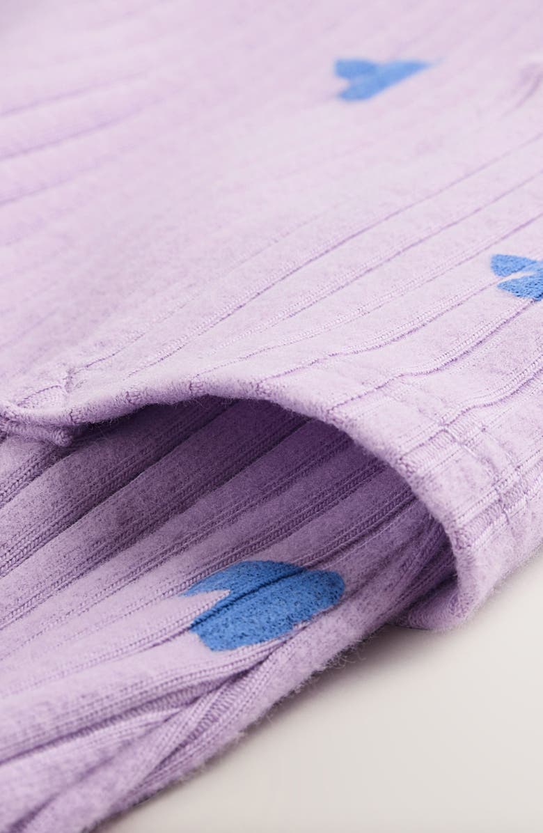 NEXT Long Sleeve Bodysuit & Heart Print Overalls Set, Alternate, color, Purple