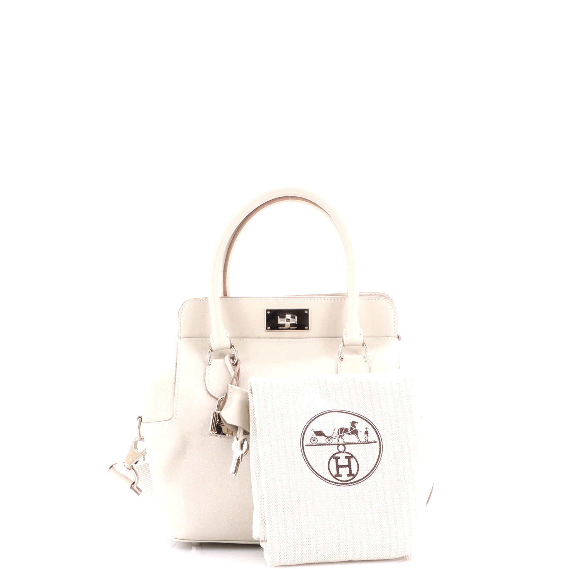 Pre-Owned Hermes Toolbox Bag Swift 20, Alternate, color, Craie