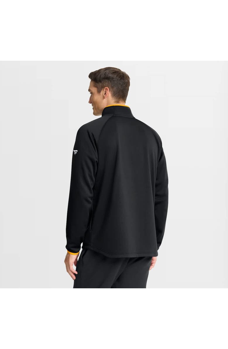 FANATICS Men
s Fanatics Black Boston Bruins Authentic Pro Rink Raglan Quarter-Zip Pullover, Alternate, color, Black