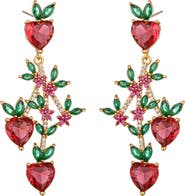 EYE CANDY LOS ANGELES Peach 18K Gold Plated Cubic Zirconia Drop Earrings