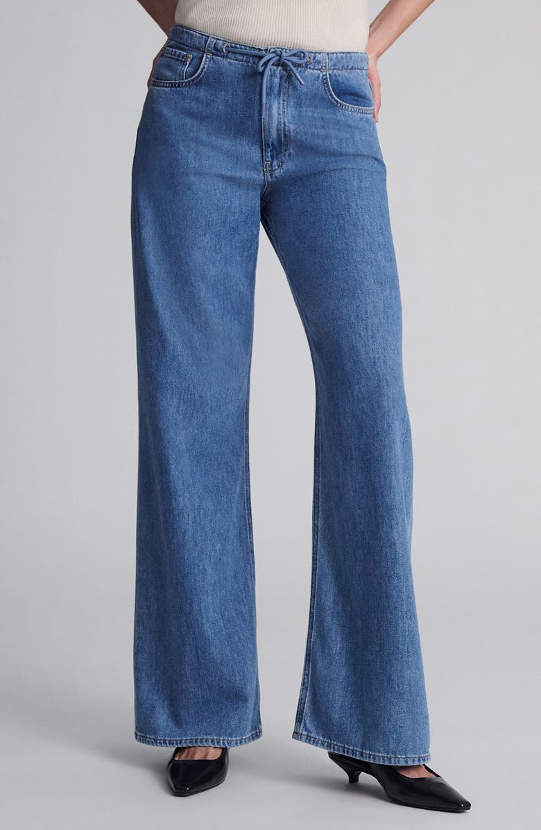 Mavi Jeans Merly Wide Leg Denim Pants, Main, color, Mid Well Blue