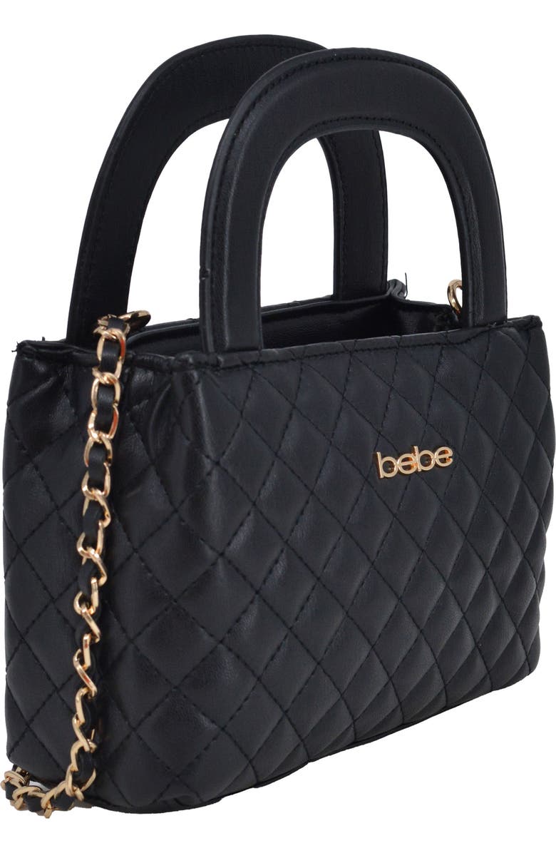 bebe Sofie Small Satche with Matching Wallet, Alternate, color, Black