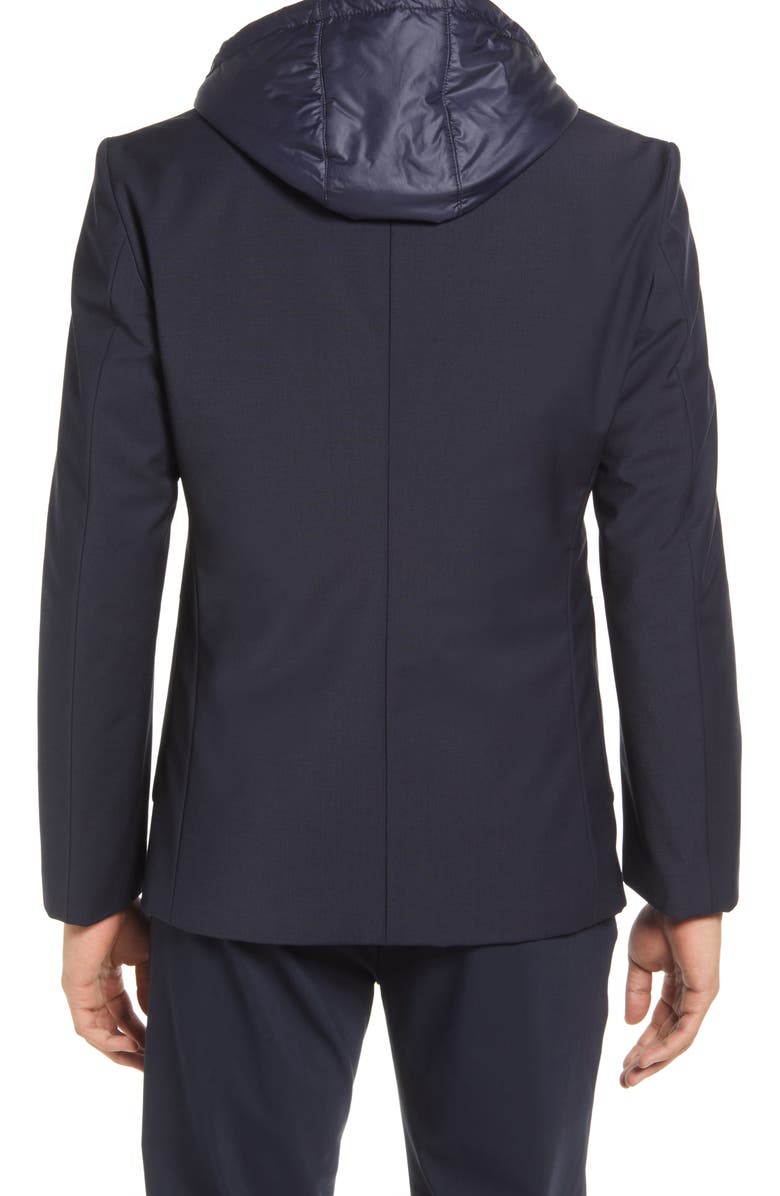 BOSS Hanry Wool Blend Blazer with Hooded Bib, Alternate, color,