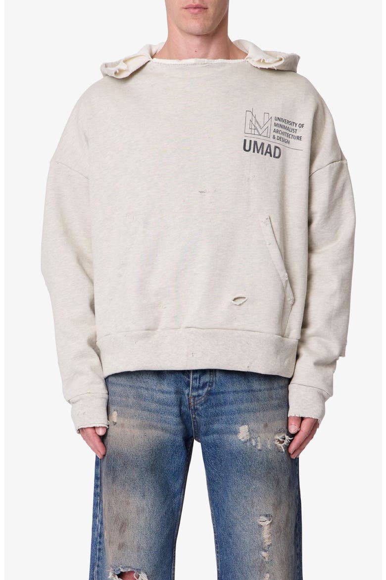 UMAD Graphic Thermal Hoodie, Main, color, HEATHER GREY