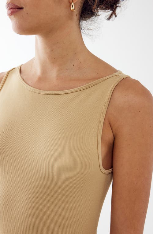 Shop Bdg Urban Outfitters Rib Crop Tank In Sand