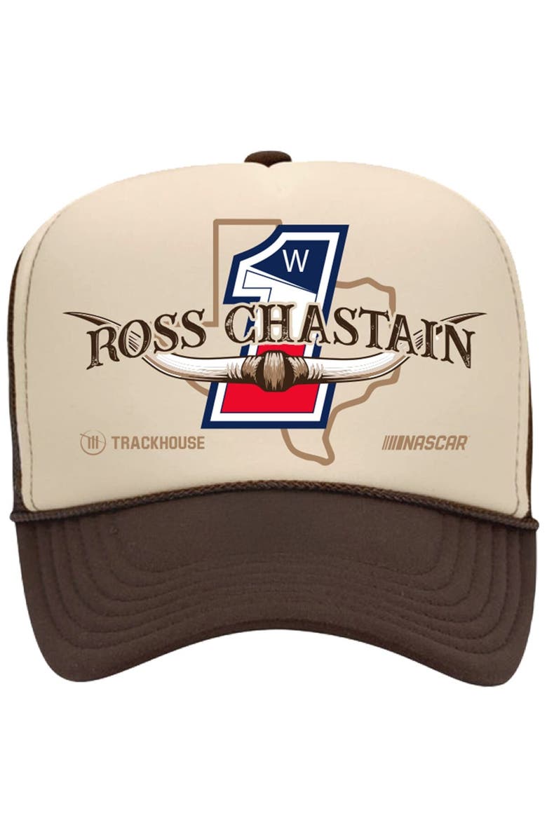Trackhouse Racing Team Collection Men's Trackhouse Racing Team Collection  Natural Ross Chastain Busch Light Name & Number Adjustable Hat, Main, color, 