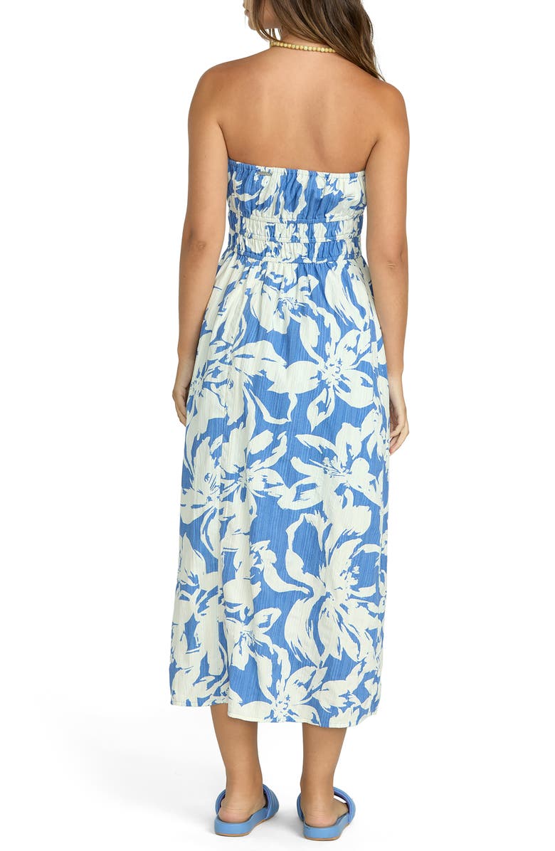 Billabong In the Sky Strapless Midi Dress, Alternate, color, True Blue