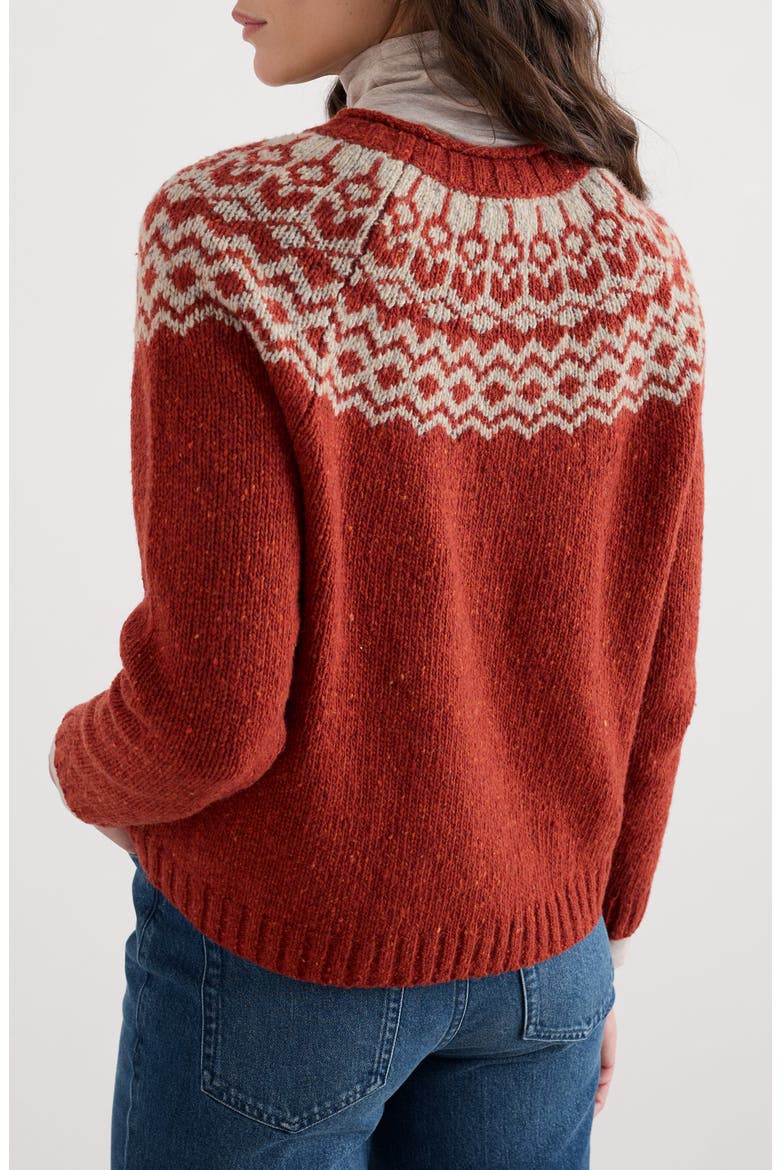 Port Kinnis Fair Isle Merino Wool Blend Crewneck Sweater, Alternate, color, WAG TAIL RED SAIL BI