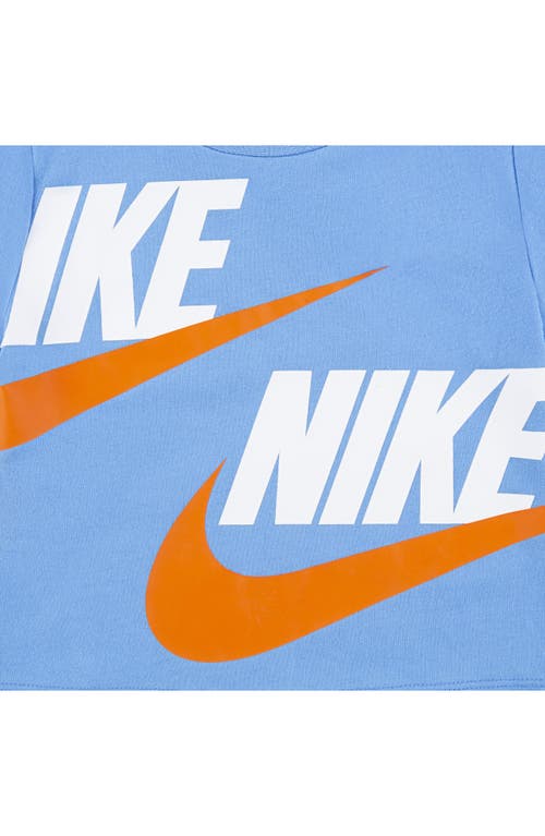 Nike Logo Tee & Cargo Shorts 2-piece Set In Midnight Blue