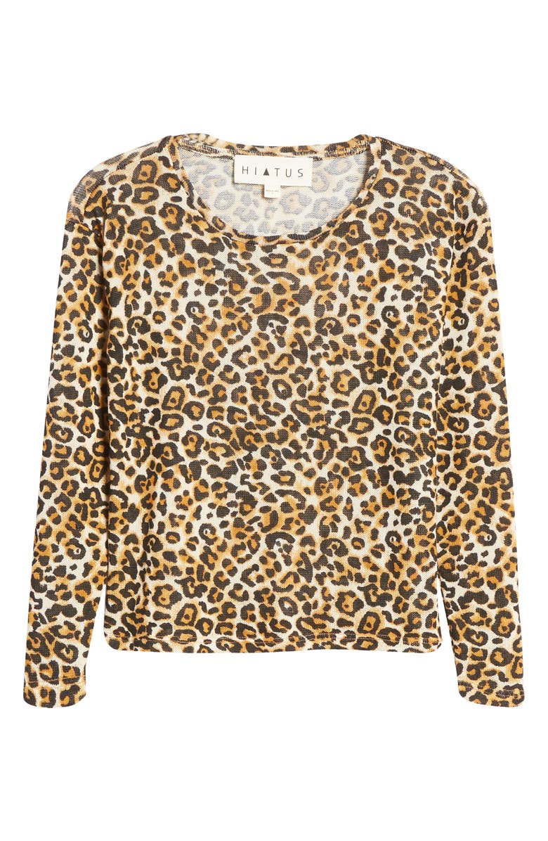 Hiatus Animal Print Hacci Knit Top, Alternate, color,