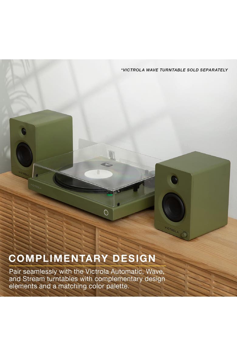 Tempo Bluetooth Bookshelf Speakers, Alternate, color, Green