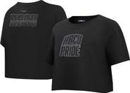 PRO STANDARD Women's Pro Standard Black HBCU Triple Back Boxy Cropped T-Shirt