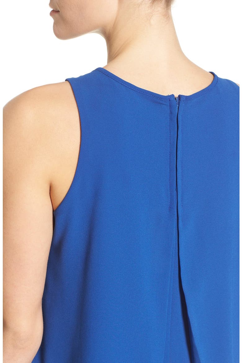 Tiered Split Back Top, Alternate, color, BLUE MAZARINE