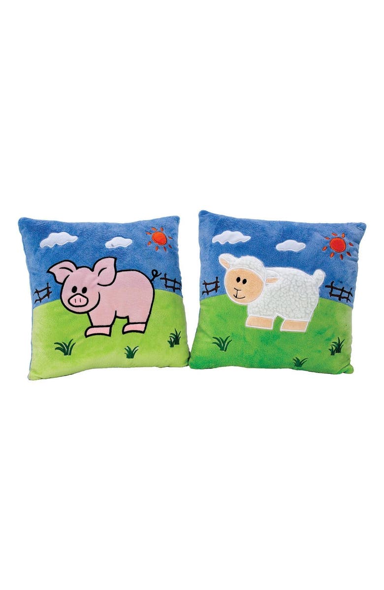 Kaplan Early Learning Company Farm Animal Pillows - Set of 5, Alternate, color, Green