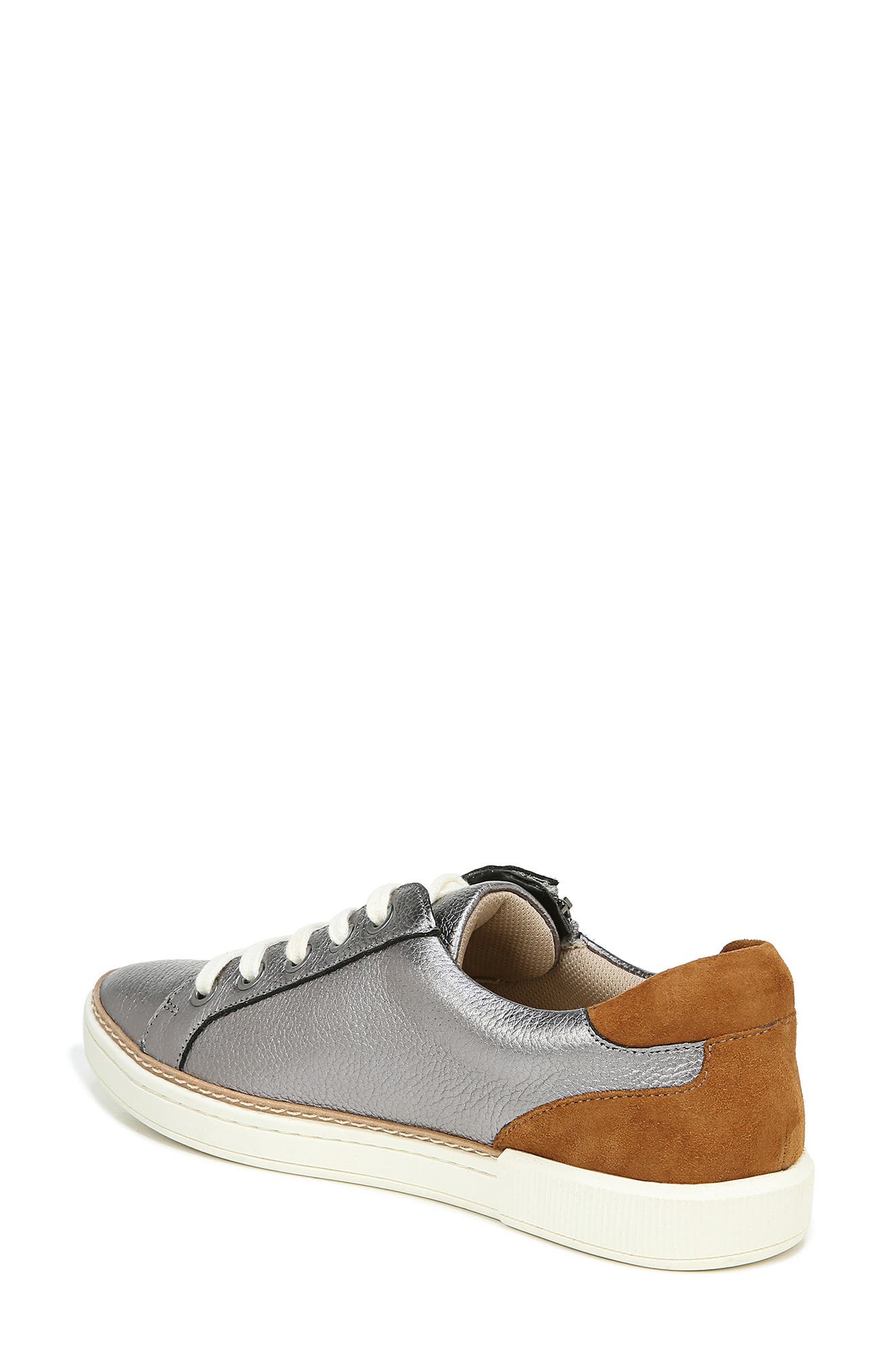 Jenni Low Top Sneaker, Alternate, color, PEWTER LEATHER