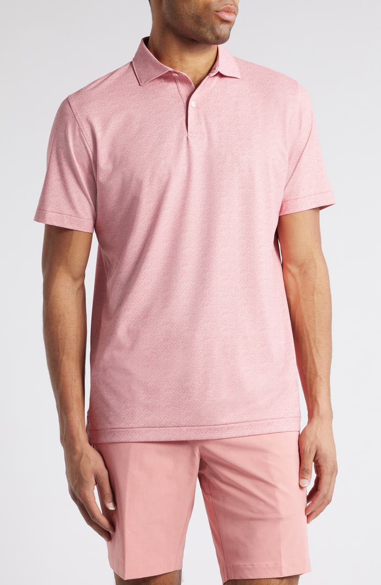Peter Millar Espresso Martinis Performance Jersey Polo, Main, color, Pink Crepe