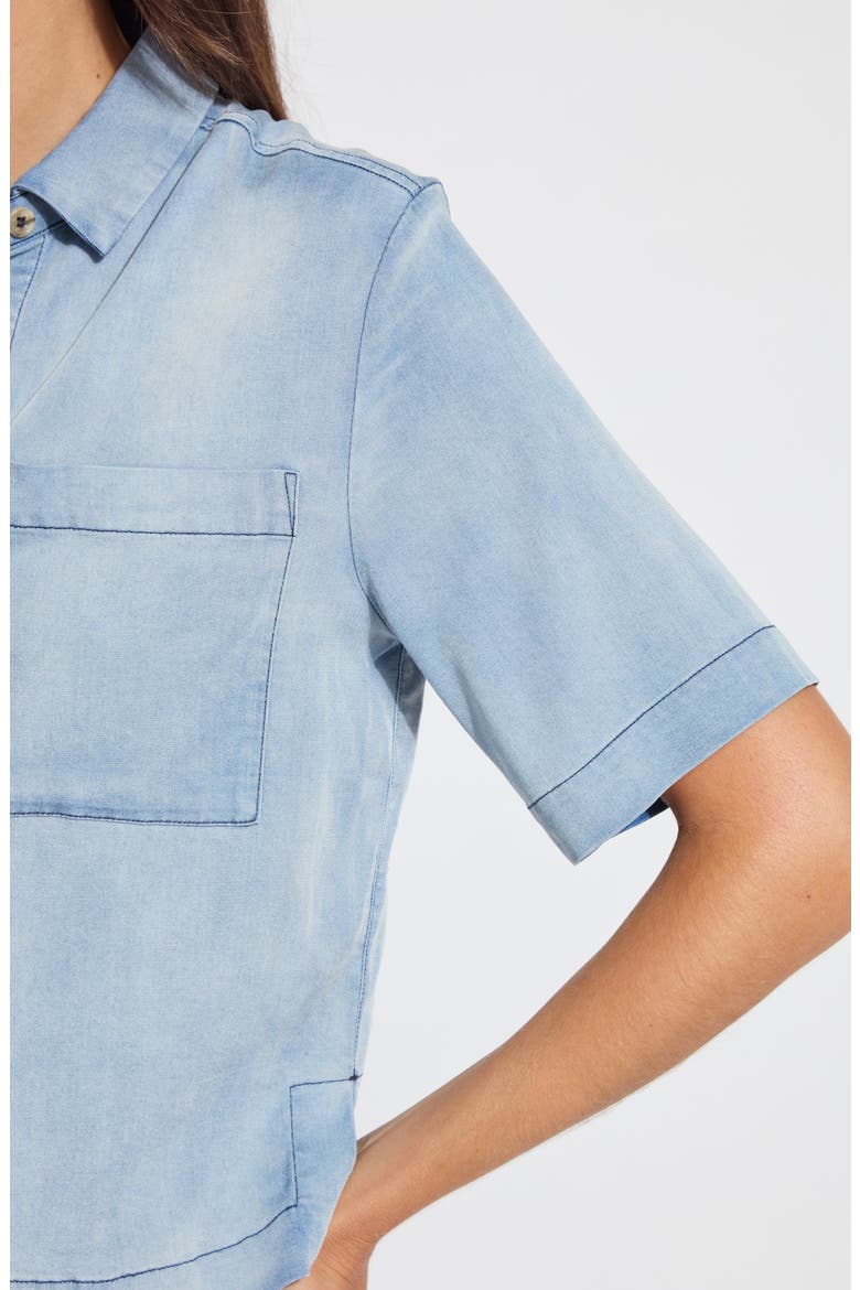 Bianca Chambray Shirt, Alternate, color, BLEACHED BLUE