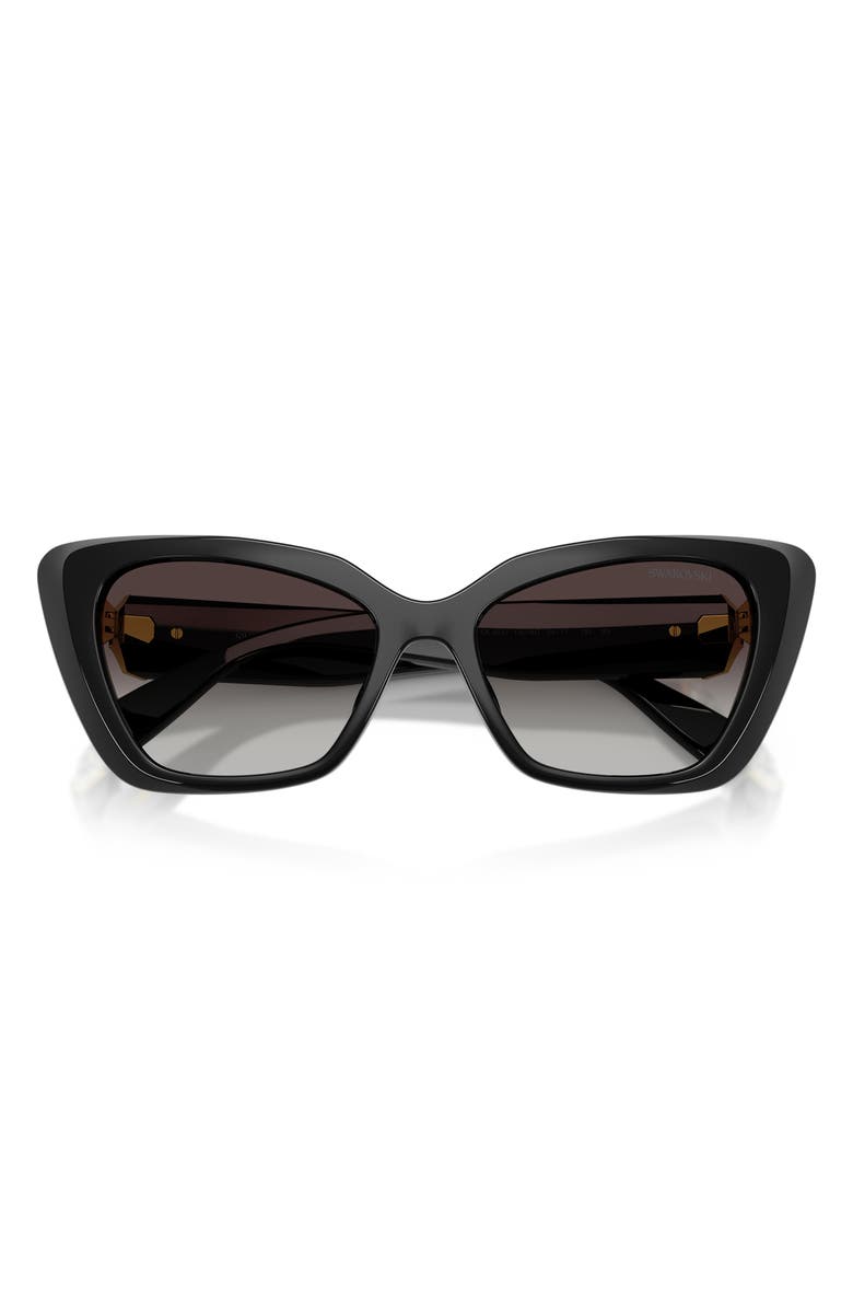 Swarovski 54mm Cat Eye Sunglasses, Alternate, color, Black / Grey Gradient