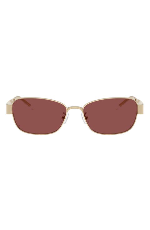 55mm Gradient Polarized Rectangular Sunglasses