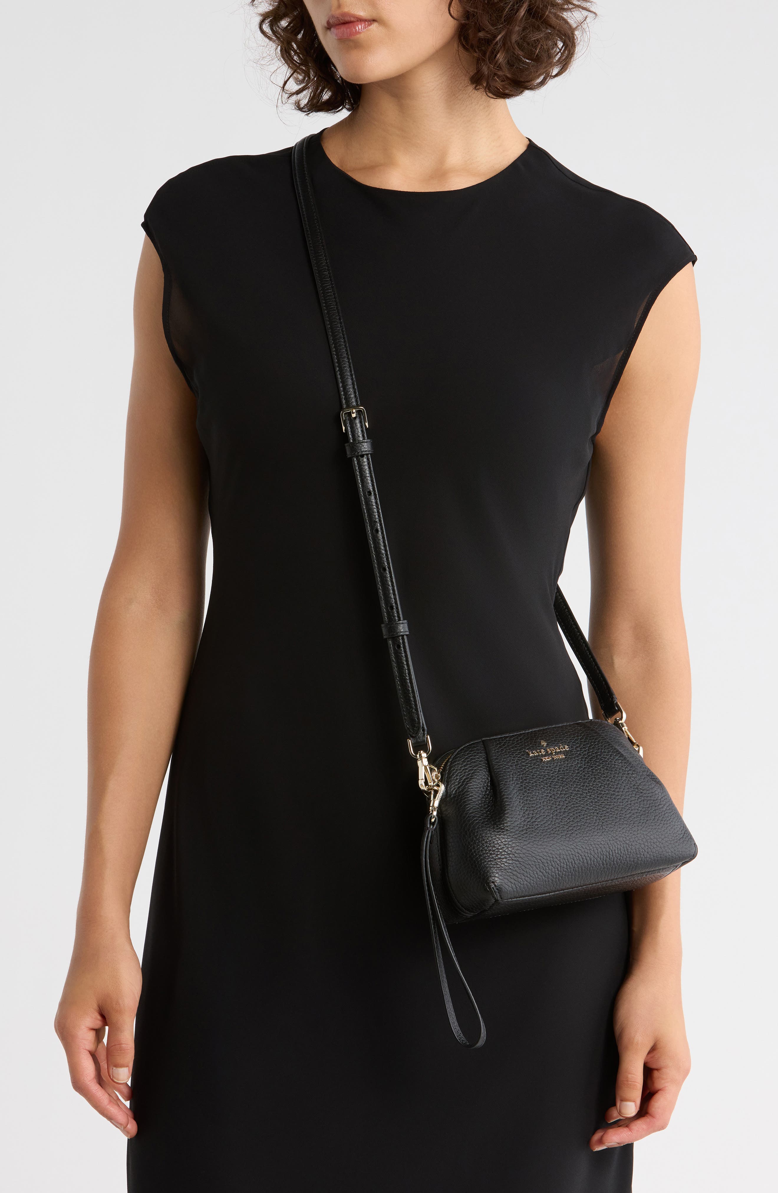 Kate Spade New York dumpling convertible crossbody bag, Alternate, color, Black