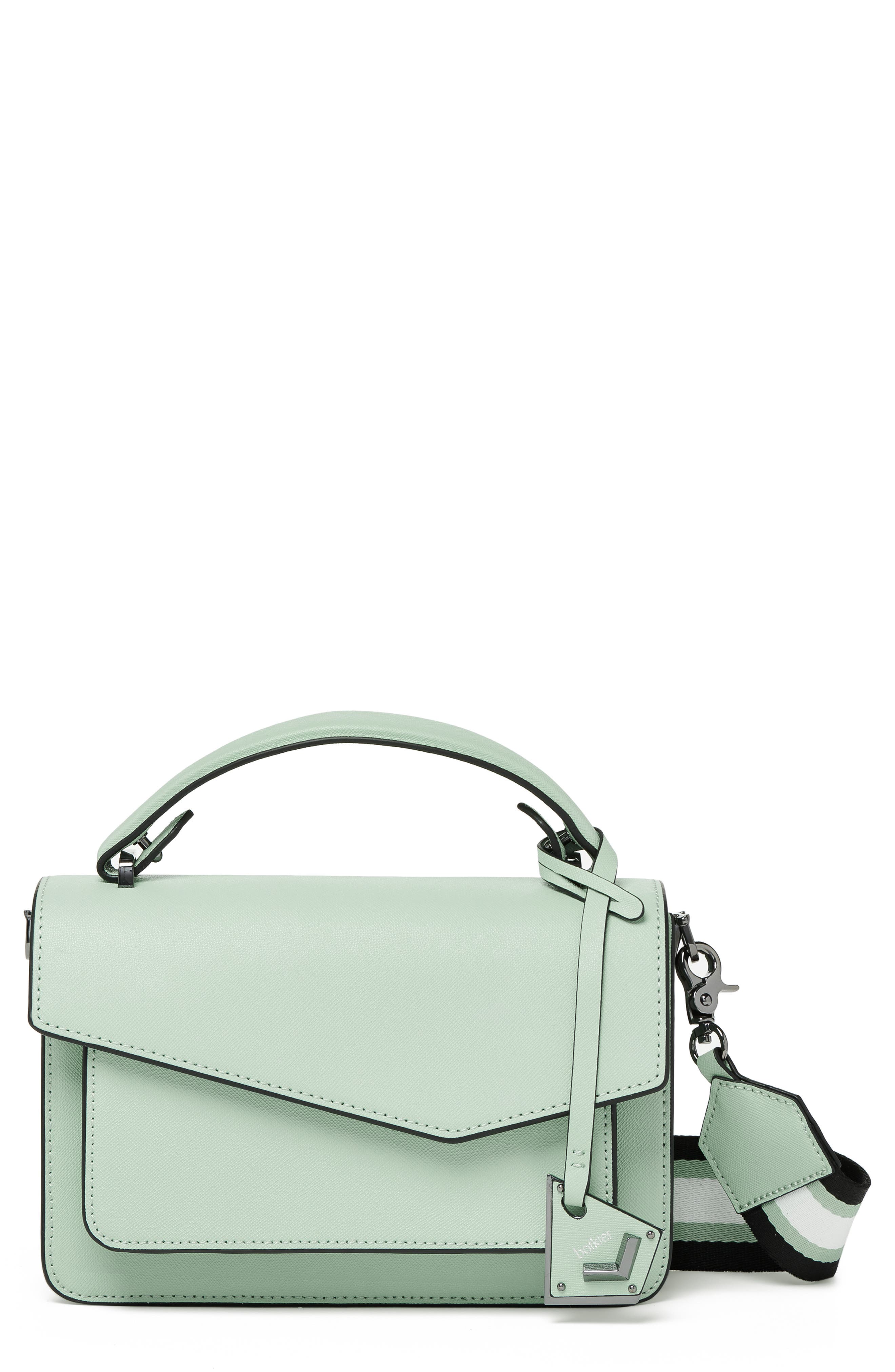 Cobble Hill Colorblock Leather Crossbody Bag, Main, color, SOFT SAGE