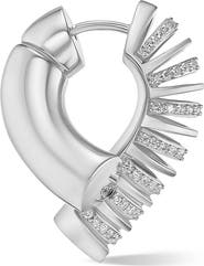 TABAYER Oera Half Rib Diamond Hoop Earrings