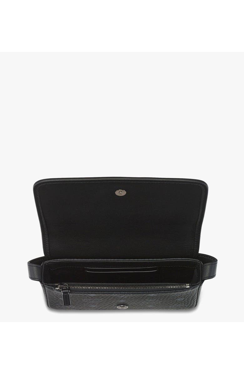 MCM Aren Phone Lanyard in Visetos, Alternate, color, Black