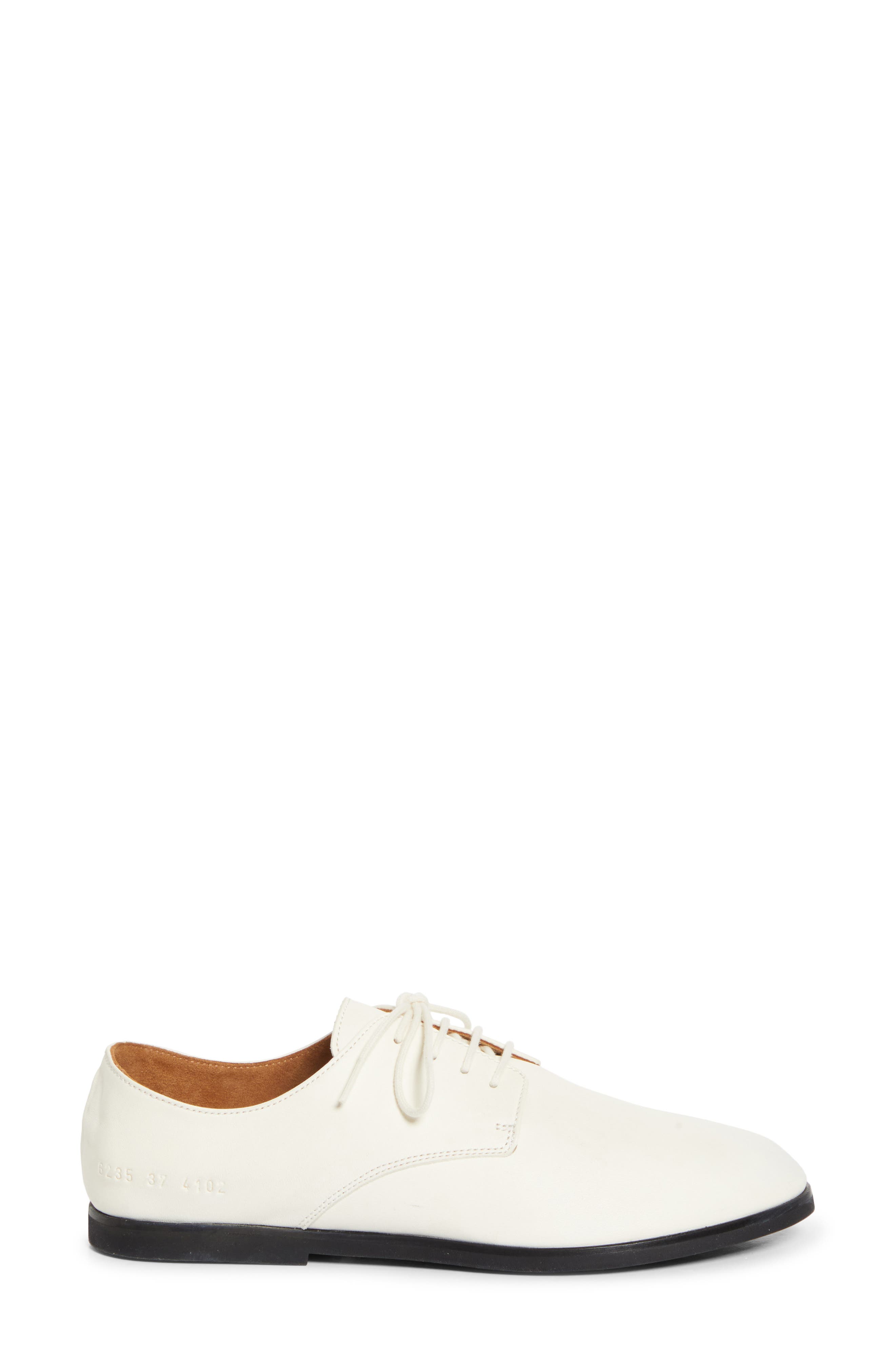 Common Projects Soft Plain Toe Derby, Alternate, color, 4102 Off White