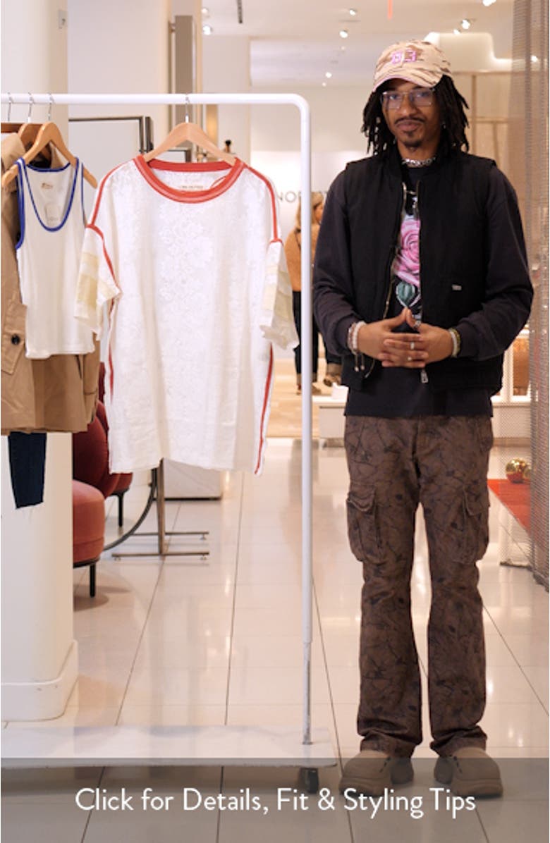 Best Match Oversize Lace Mesh T-Shirt, sales video thumbnail