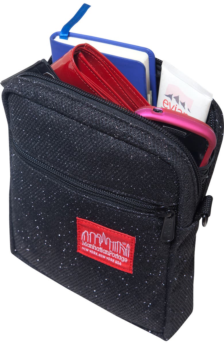 Manhattan Portage Midnight City Lights Crossbody Bag, Alternate, color, Black