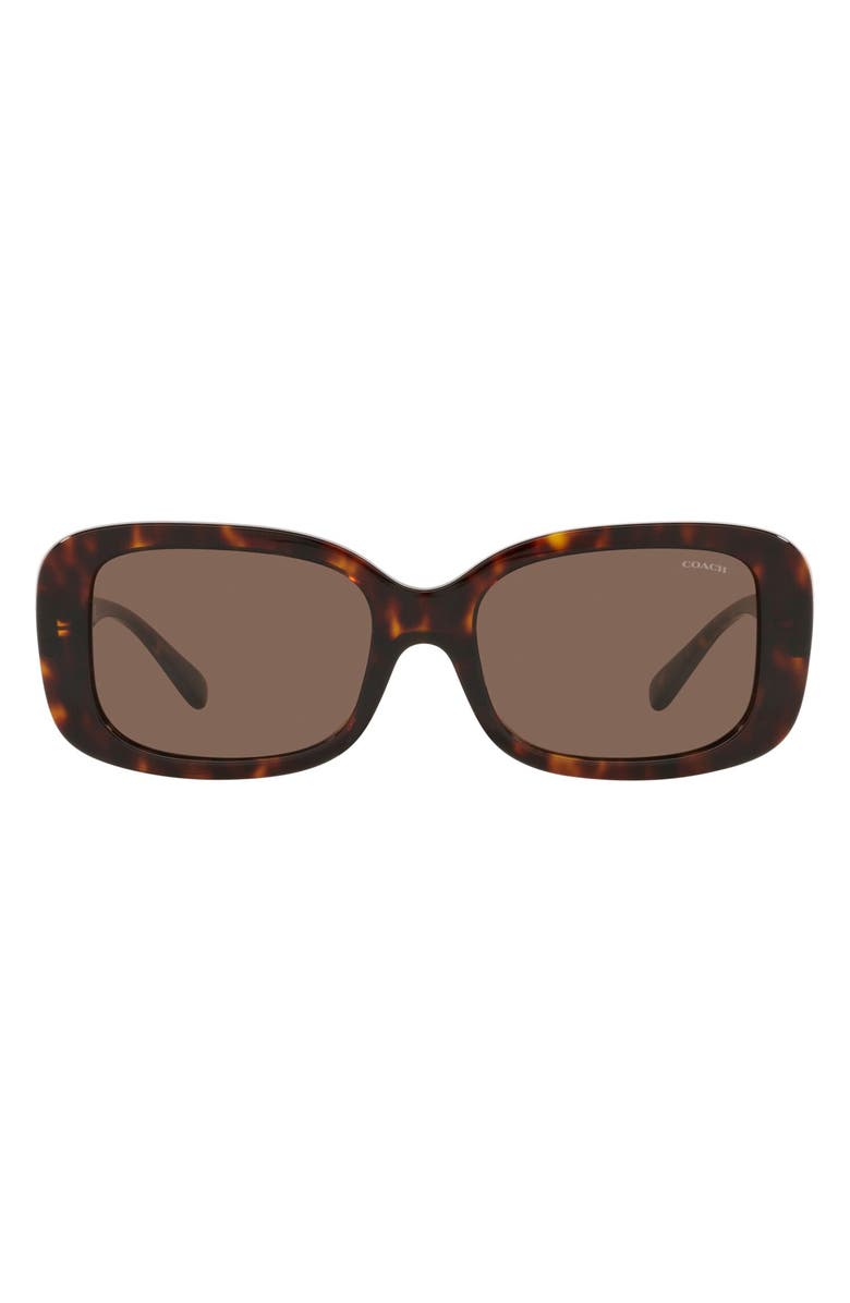 COACH 56mm Rectangle Sunglasses, Main, color, 